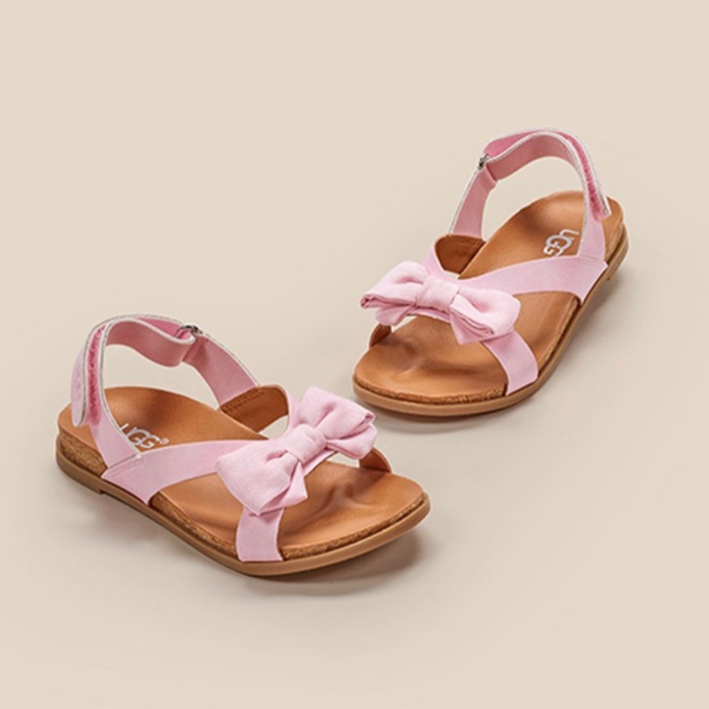 UGG Kids Pink Fonda Flat Sandal 6